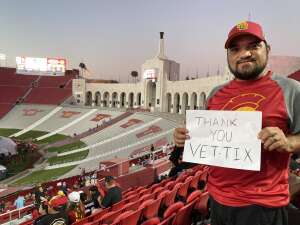 Tito attended USC Trojans vs. Stanford Cardinal - NCAA Football on Sep 11th 2021 via VetTix 