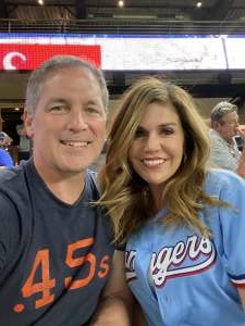 Holly and Larry attended Texas Rangers vs. Houston Astros - MLB on Sep 14th 2021 via VetTix 