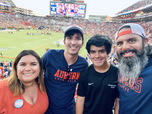 Arballo Family  attended Auburn University Tigers vs. Georgia State Panthers - Homecoming - NCAA Football on Sep 25th 2021 via VetTix 