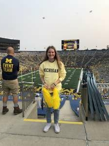 Sarah attended Michigan Wolverines vs. Washington Huskies - NCAA Football on Sep 11th 2021 via VetTix 