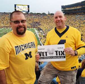 Maize Out Game at the Big House attended Michigan Wolverines vs. Washington Huskies - NCAA Football on Sep 11th 2021 via VetTix 