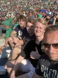 Chris Lewis attended Notre Dame Fighting Irish vs. Purdue Boilermakers - NCAA Football on Sep 18th 2021 via VetTix 