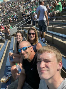 Mike attended Notre Dame Fighting Irish vs. Purdue Boilermakers - NCAA Football on Sep 18th 2021 via VetTix 
