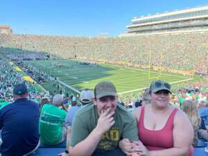 Richie attended Notre Dame Fighting Irish vs. Purdue Boilermakers - NCAA Football on Sep 18th 2021 via VetTix 