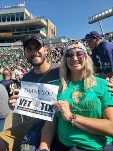 Notre Dame attended Notre Dame Fighting Irish vs. Purdue Boilermakers - NCAA Football on Sep 18th 2021 via VetTix 
