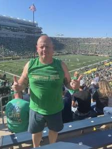 Chad W attended Notre Dame Fighting Irish vs. Purdue Boilermakers - NCAA Football on Sep 18th 2021 via VetTix 