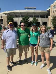 Don attended Notre Dame Fighting Irish vs. Purdue Boilermakers - NCAA Football on Sep 18th 2021 via VetTix 