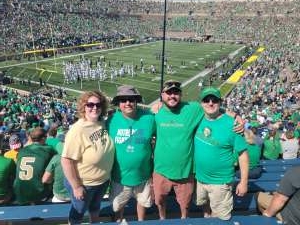 Andrew Litka, Ssgt. Indiana Air National Guard attended Notre Dame Fighting Irish vs. Purdue Boilermakers - NCAA Football on Sep 18th 2021 via VetTix 