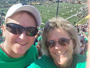 Michelle attended Notre Dame Fighting Irish vs. Purdue Boilermakers - NCAA Football on Sep 18th 2021 via VetTix 