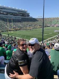 A Rooks attended Notre Dame Fighting Irish vs. Purdue Boilermakers - NCAA Football on Sep 18th 2021 via VetTix 