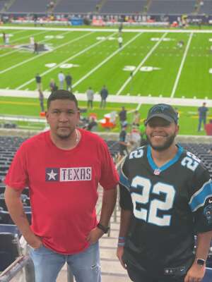 Nelo Cedeno attended Houston Texans vs. Carolina Panthers - NFL on Sep 23rd 2021 via VetTix 