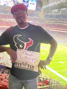 LJM attended Houston Texans vs. Carolina Panthers - NFL on Sep 23rd 2021 via VetTix 
