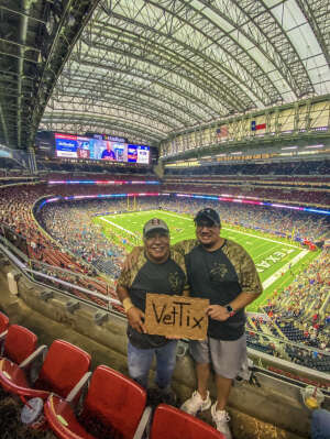R. Escobar - Army Vet attended Houston Texans vs. Carolina Panthers - NFL on Sep 23rd 2021 via VetTix 