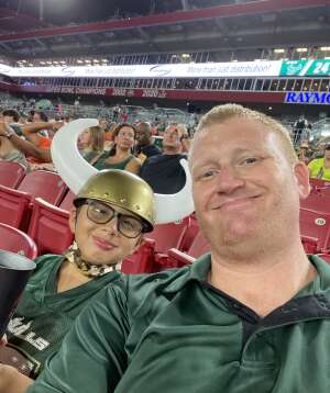 Nathan and son attended University of South Florida Bulls vs. Florida A&M Rattlers - NCAA Football on Sep 18th 2021 via VetTix 