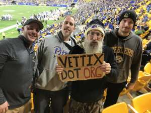 Kerry and the Panthers attended PITT Panthers vs. North Carolina - NCAA on Nov 11th 2021 via VetTix 