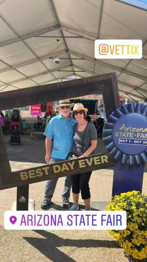 Robert & Michelle Vogel attended Arizona State Fair - Armed Forces Day on Oct 15th 2021 via VetTix 