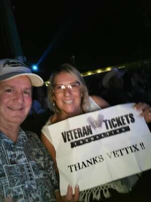 Ann and Mike attended Brad Paisley Tour 2021 on Oct 2nd 2021 via VetTix 