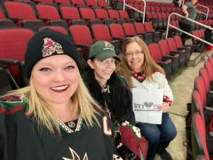 Jeanne attended Arizona Coyotes vs. Anaheim Ducks - NHL on Oct 2nd 2021 via VetTix 