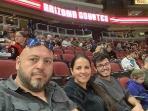 Alma attended Arizona Coyotes vs. Anaheim Ducks - NHL on Oct 2nd 2021 via VetTix 