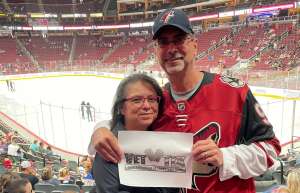 Keith attended Arizona Coyotes vs. Anaheim Ducks - NHL on Oct 2nd 2021 via VetTix 