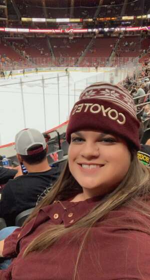 Christina attended Arizona Coyotes vs. Anaheim Ducks - NHL on Oct 2nd 2021 via VetTix 