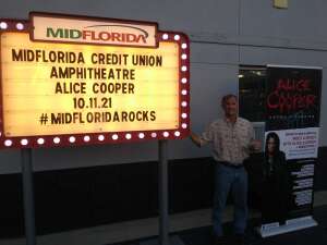 Brick attended Alice Cooper With Special Guest Ace Frehley on Oct 11th 2021 via VetTix 