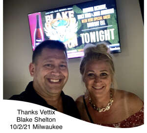 Glenn Podlesnik attended Blake Shelton: Friends and Heroes 2021 on Oct 2nd 2021 via VetTix 