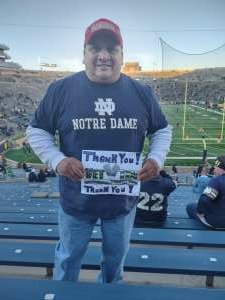 John Mares attended Notre Dame vs. USC - NCAA Football on Oct 23rd 2021 via VetTix 