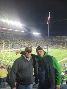 Tony w attended Notre Dame Fighting Irish vs. North Carolina - NCAA Football on Oct 30th 2021 via VetTix 