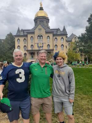 Dave attended Notre Dame Fighting Irish vs. North Carolina - NCAA Football on Oct 30th 2021 via VetTix 