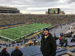 Bernie  attended Notre Dame Fighting Irish vs. North Carolina - NCAA Football on Oct 30th 2021 via VetTix 