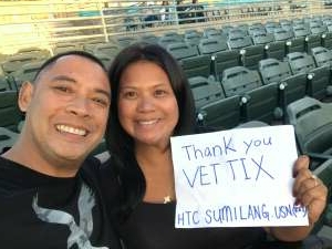 Chief Sumilang  attended Maroon 5 on Oct 5th 2021 via VetTix 