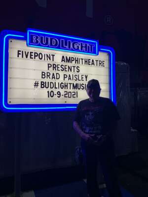Frank attended Brad Paisley Tour 2021 on Oct 9th 2021 via VetTix 