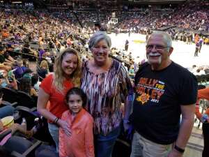 The Morgans attended WNBA Playoffs Semifinals Game 4 Mercury vs. Aces on Oct 6th 2021 via VetTix 