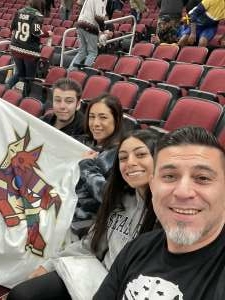 Urias Family attended Arizona Coyotes vs. St. Louis Blues on Oct 18th 2021 via VetTix 