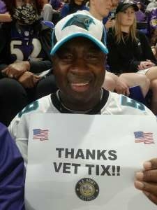 Gregory Rawlings  attended Baltimore Ravens vs. Indianapolis Colts - NFL on Oct 11th 2021 via VetTix 