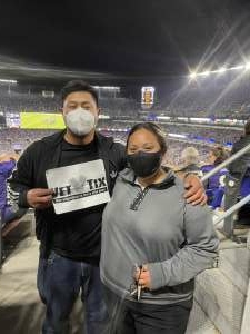 Efren Catalla attended Baltimore Ravens vs. Indianapolis Colts - NFL on Oct 11th 2021 via VetTix 