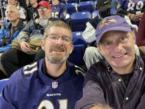 Dave B and Dave L attended Baltimore Ravens vs. Indianapolis Colts - NFL on Oct 11th 2021 via VetTix 