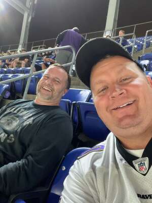 Anthony,USN attended Baltimore Ravens vs. Indianapolis Colts - NFL on Oct 11th 2021 via VetTix 