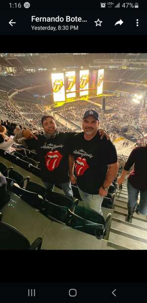 SSG BOTERO attended The Rolling Stones - No Filter 2021 on Oct 14th 2021 via VetTix 