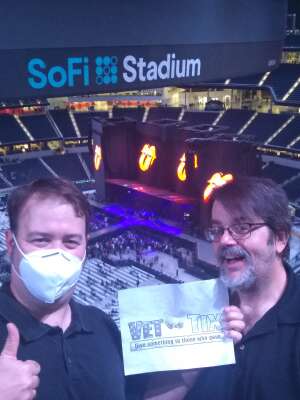 Andrew Orillion attended The Rolling Stones - No Filter 2021 on Oct 14th 2021 via VetTix 