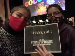 Ron attended Coco in Concert Live to Film on Nov 5th 2021 via VetTix 