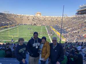 Josh attended Notre Dame Fighting Irish vs. Navy - NCAA Football on Nov 6th 2021 via VetTix 