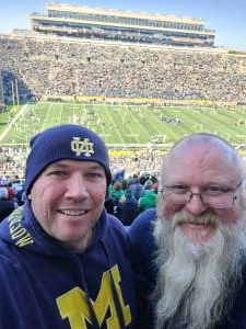 Jason attended Notre Dame Fighting Irish vs. Navy - NCAA Football on Nov 6th 2021 via VetTix 