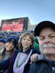 Dan Greenawalt  attended Notre Dame Fighting Irish vs. Navy - NCAA Football on Nov 6th 2021 via VetTix 