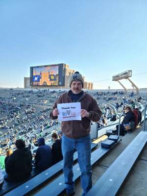 Gary  attended Notre Dame Fighting Irish vs. Navy - NCAA Football on Nov 6th 2021 via VetTix 