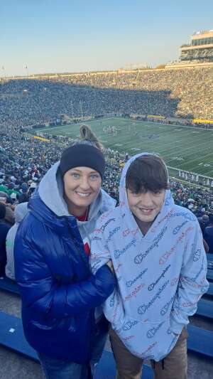 Eve Hernandez attended Notre Dame Fighting Irish vs. Navy - NCAA Football on Nov 6th 2021 via VetTix 