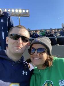 Alex attended Notre Dame Fighting Irish vs. Navy - NCAA Football on Nov 6th 2021 via VetTix 