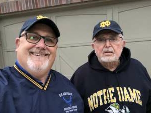 Morrow attended Notre Dame Fighting Irish vs. Navy - NCAA Football on Nov 6th 2021 via VetTix 