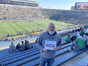 Ron attended Notre Dame Fighting Irish vs. Navy - NCAA Football on Nov 6th 2021 via VetTix 